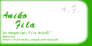 aniko fila business card